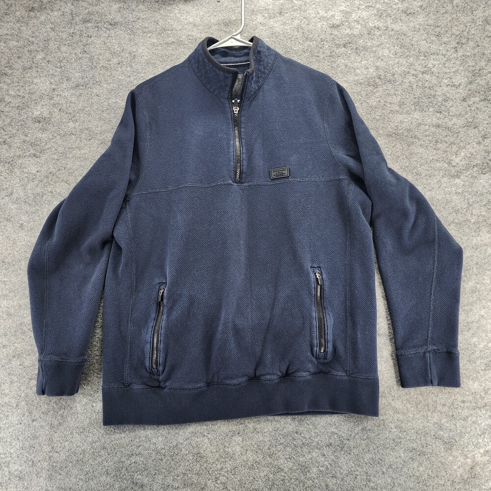 Abercrombie Fitch Sweatshirt Mens Extra Large Quarter Zip Blue